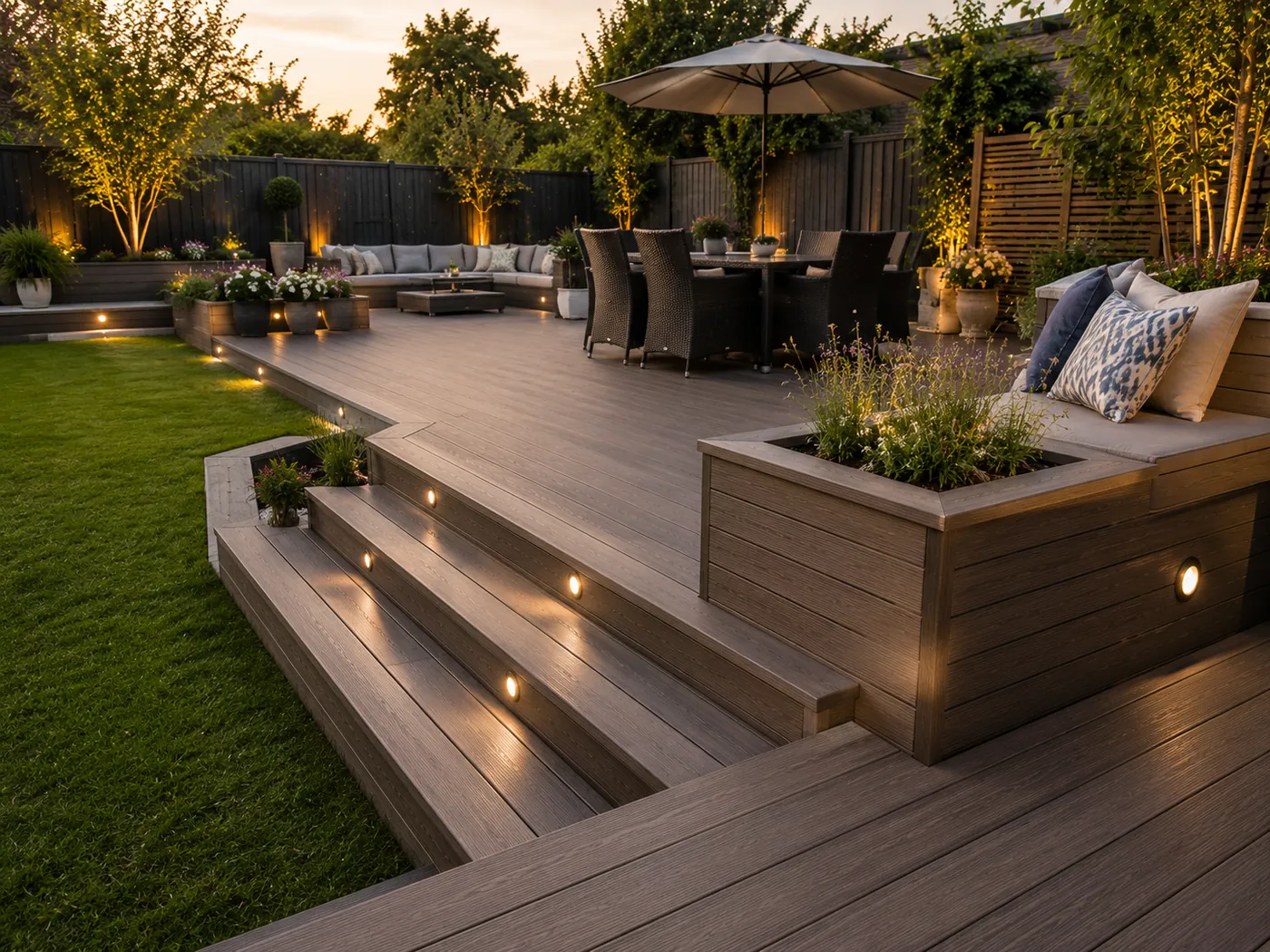 Feature deck with lighting in Dublin